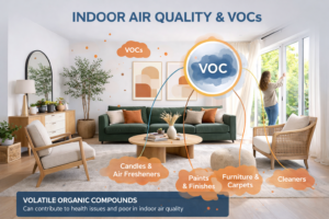 Common household sources of VOCs