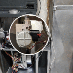 Furnace gas valve regulating natural gas flow for safe heating