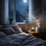 Bedroom environment with dry air affecting nighttime breathing